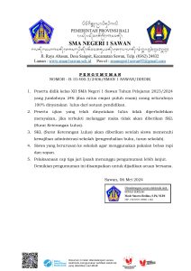 PENGUMUMAN KELULUSAN SISWA KELAS XII TAHUN 2024
